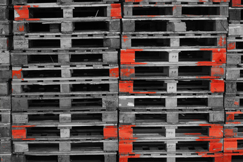 Pallets close-up